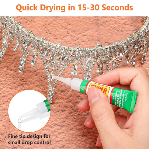 36 x 3g Clear Super Strong Glue for All Purpose, Instant Quick Dry Cyanoacrylate Adhesive Gel Tubes for DIY Crafts