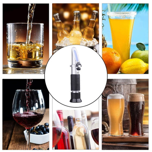 Brix Refractometer with ATC - Tiaoyeer Digital Handheld for Beer Wine Brewing, Dual Scale-Specific Gravity & Brix