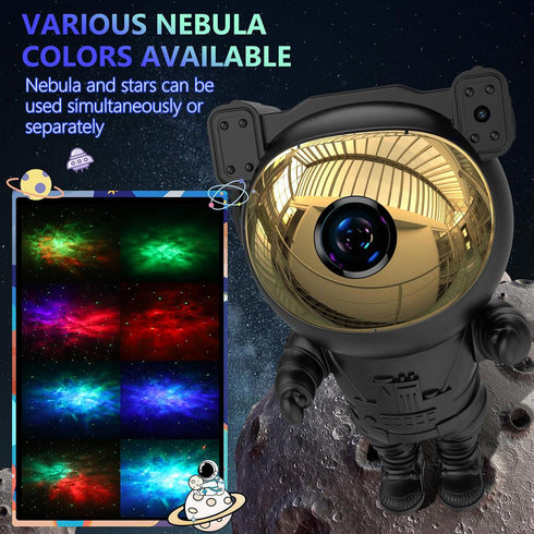 Hiya-Naya 360 Astronaut Star Projector Galaxy Light with Timer and Remote Control, Adjustable Starry Night Light