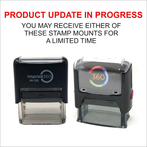 Imprint 360 AS-IMP1027 Heavy Duty Commercial Quality Self-Inking Rubber Stamp - Red Ink, 9/16" x 1-1/2" Impression