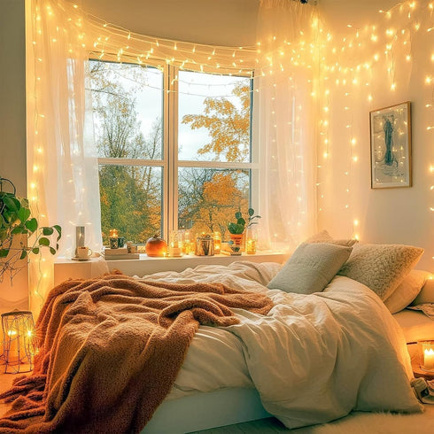 240LED 88Ft Connectable String Lights Indoor Outdoor Clear Wire | Warm White Christmas Lights | Twinkle Fairy Light