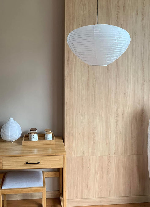 Lampshade17inch, Mushroom Paper White Folding Lamp,Interior Trim Lantern,Paper Ceiling Lamp Shade