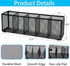 Black Mesh Pen Pencil Holder, Small Metal Desk Organizer Desktop Stationery Office Supplies Acessories Storage Stand, 5 Compartments Brushes Holder for Home School Classroom Teachers by Flytreal