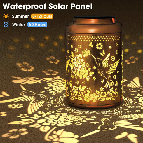 Hummingbird Hummingbird Solar Lanterns Outdoor, Birthday Gifts for Women Waterproof Solar Lanterns Decorative Gifts