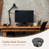uxcell 6Pcs 45mm/1-3/4inch ABS Cable Hole Cover, Black Desk Grommet for Office Computer Wire Organizer