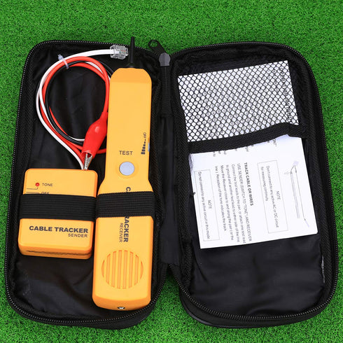 Cable Finder Tone Generator Probe Tracer - Wire Tracker Circuit Tester with Alligator Clips and RJ11 Plug Tool