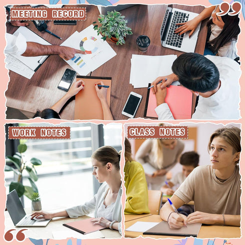 Fuutreo 8 Pcs Colored Legal Pad Writing Pads, 50 Sheets Per Notepad, Office Supplies (Nut Color)