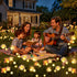 PEVOROS (2 Pack) Solar Garden Lights, Warm White LED Swaying Solar Flowers Light for Outside, Waterproof Garden Decor