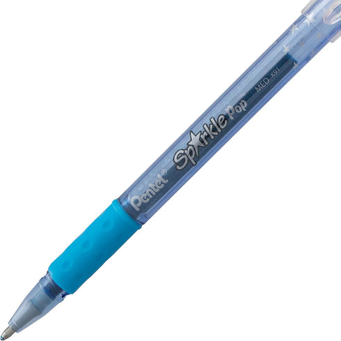 Pentel Sparkle Pop Metallic Gel Pen, 1.0mm Bold Line, Blue/Green Ink, K91-DC