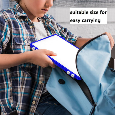 Magnetic Small Dry Erase White Board, 11.5x17” Foldable Desktop Whiteboard for Kids, 4 Writing Sides