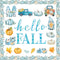 Faccito 70 Pcs Thanksgiving Bulletin Board Decorations Set, Hello Fall Cutouts, Blue Thanksgiving Cutouts, Watercolor