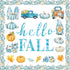 Faccito 70 Pcs Thanksgiving Bulletin Board Decorations Set, Hello Fall Cutouts, Blue Thanksgiving Cutouts, Watercolor