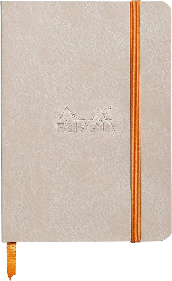 Rhodia Rhodiarama SoftCover Notebook - 4 x 5 1/2 - Beige Cover - 72 Dots Sheets (117355C)