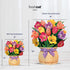 6 Inch 3D Freshcut Paper Pop Up Cards, Mini Festive Tulips, Mini Sized Forever Flower Bouquet Popup Greeting Cards