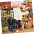2pcs 17cm Healifty Heavy Duty Grocery Cart Replacement Wheels Utility Trolley Caster Wheels for Shopping Basket