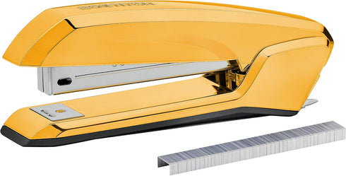 Bostitch Office Ascend 3 in 1 Stapler, Integrated Remover & Staple Storage, 420 Staples Included, Gold Chrome