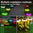 2 Pack 9 intelamp Solar Pathway Lights Outdoor, Color Changing with Remote Control, Dusk to Dawn Solar Powered