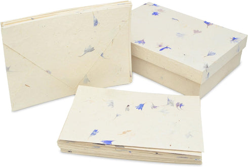 Kathmandu Valley Co. Nepali Cherish Greeting Card & Envelope Box Set, 15 Cards, Handmade Lokta Paper