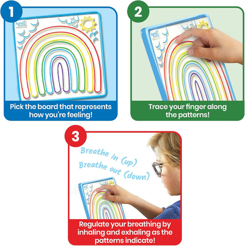 hand2mind Mindful Maze Boards, Tactile Sensory Toys for Toddlers, Calm Down Corner Supplies, Mindfulness for Kids