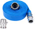 2" x 50ft PVC Lay Flat Discharge Hose with Heavy Duty Reinforced Pump Backwash Assembly, Aluminum Camlock C & E