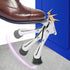 One Touch Kickdown Door Stopper, Heavy Duty Door Holder, Height-Adjustable Rubber Tips by HASHI, Chrome