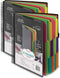 Samsill 2 Pack Deluxe 24 Pocket Spiral Project Organizer with Refillable Notepad and 12 Dividers in Fashion Colors