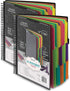Samsill 2 Pack Deluxe 24 Pocket Spiral Project Organizer with Refillable Notepad and 12 Dividers in Fashion Colors