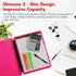Dexas Slimcase 2 Plastic Clipboard with Storage, Neon Pink, A4 Holder for Office Supplies