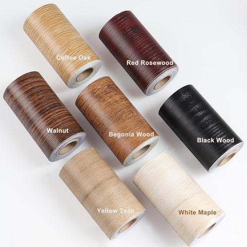 JUNART Tape(10cm1000cm), Wood Grain Repair Self-Adhesive Waterproof Realistic Textured Repair Duct Tape for Tables