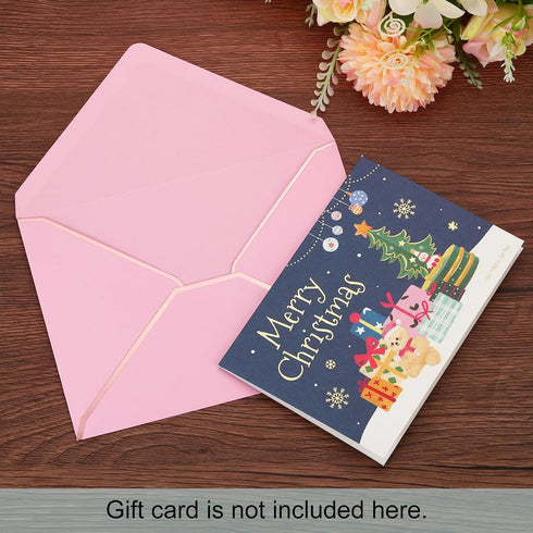 PATIKIL 200 Pack 5 x 7 Christmas Envelopes for A7 Cards, V Flap for Office, Wedding, Invitations (Pink)