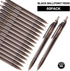 Black Pens Bulk, Box of 60 Pack Black Ink Pens Ballpoint Smooth Writing Pens No Smudge, Retractable Ball Point Pens Medium Point, Click Pens, Server Pens for Waitress, School Office Supplies by Sikao