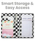 Waitress Server Book Retro Checkerboard Server Wallet Organizer, Simple Guest Check Holder for Restaurant Waitstaff