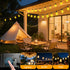 FUANXIEI ST38 33FT 10M Bulbs 3 Dimmable Solar Lights Outdoor Waterproof: Shatterproof Patio Lights - Solar Powered