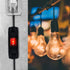 Outdoor Waterproof On/Off Switch Extension Cord, Heavy Duty 125v/250v Black SJTW Cord (1.5 Ft)