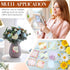 Clabby 15 Pads Pop up Sticky Notes, 3 x 3 Inch Floral Sticky Notes, Cute Sticky Pads for Student Teacher