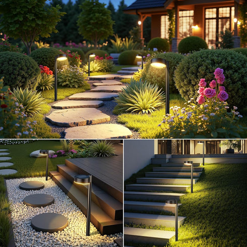 2 Pack 15 (2 Pack) Ahaorigin Solar Pathway Lights Outdoor, Bright Solar Lights Outdoor Waterproof, Up to Hrs Modern