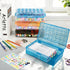 Kcjdd Personalized Pencil Box,Clear Hard Pencil Case with Stickers for Back to School,Plastic Marker Crayon Box