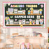 74pcs Set Spring Bulletin Board Decorations Flower Bookshelf Bulletin Board Amazing Things Happen Here Paper Cutouts