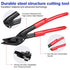 UpJiaFlarish 12" Strapping Cutter for Steel & PET & PP Strapping, Heavy-Duty Metal Banding Tool with Wide Blade