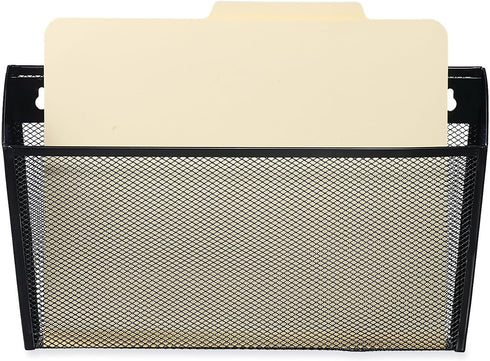 Universal UNV20026 14 in. x 3.1 in. x 8.2 in. Metal Mesh Wall Letter File - Black