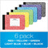 Oxford Jr. Composition Notebooks, 4-7/8 x 7-1/2 Inches, Wide Ruled, 80 Sheets, Assorted Primary Covers, 6 Pack