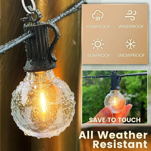 SEVSONSNZZ G40 Bulbs E12/C7 Bulbs Dimmable Bulbs 15 Pack Led Replacement Plastic Light Fits Waterproof Shatterproof