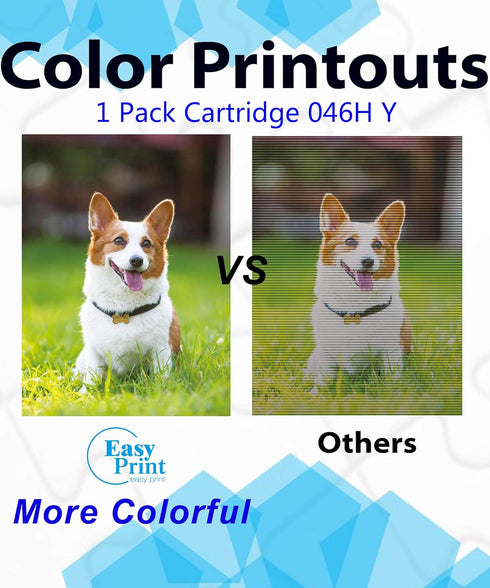 EASYPRINT Compatible CRG046H Toner Cartridge Replacement for Color ImageCLASS MF733Cdw MF731Cdw (1 Yellow, High Yield)