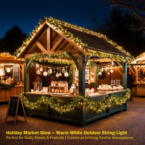 Etinga 500 165ft 8 500 165ft) LED String Lights Warm White, Black-Green Wire Plug in Fairy Lights with Lighting Modes