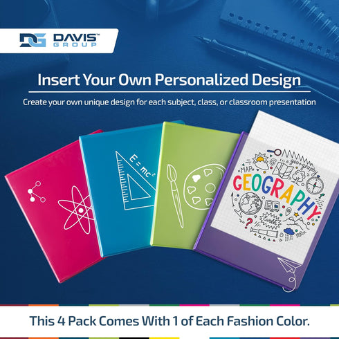 EasyView Premium 1.5-Inch Binders, 3-Ring Binders with Clear-View Covers, Pack of 4 for School, Office, or Home