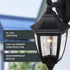 14.25 Inch 2461-BK Designers Fountain Waterbury Outdoor Light Fixture, Exterior Wall Lantern Sconce for Front Door