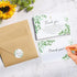 50Pcs Funeral Sympathy Thank You Cards with Envelopes and Matching Seal Stickers, Green Leaf Cross Bereavement Card