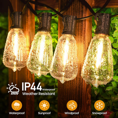 26 14 Bulbs, Dimmable 13 2700K Outdoor String Lights FT Shatterproof LED UL Certified Patio Lights Outdoor Light
