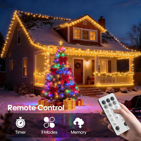 600 246FT 11 LED Christmas Lights Outdoor Waterproof, Twinkle Lights, Color Changing String Lights with Lighting Modes