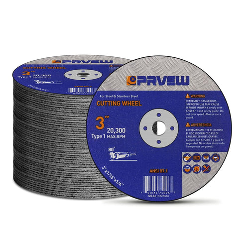 50-PK Cut Off Wheels 3 Inch, Quality Cutting Disc for Metal & Stainless Steel, General Purpose